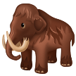 Hvordan Mammut emoji ser ud på Samsung.