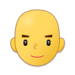 How Man: Bald emoji looks on Samsung.