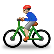 Wie Radfahrer: mittelhelle Hautfarbe Emoji auf Samsung aussieht.