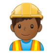 How Man Construction Worker: Medium-Dark Skin Tone emoji looks on Samsung.