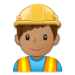 How Man Construction Worker: Medium Skin Tone emoji looks on Samsung.