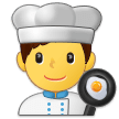 A quoi ressemblent les emoji Cuisinier sur Samsung.