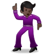 How Man Dancing: Dark Skin Tone emoji looks on Samsung.