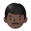 A quoi ressemblent les emoji Homme: peau foncée sur Samsung.