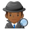 How Man Detective: Medium-Dark Skin Tone emoji looks on Samsung.