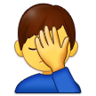 How Man Facepalming emoji looks on Samsung.