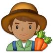 How Man Farmer: Medium Skin Tone emoji looks on Samsung.