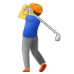 Hur Man som spelar golf emoji ser ut på Samsung.