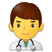 How Man Health Worker emoji looks on Samsung.