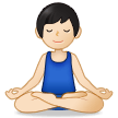 How Man in Lotus Position: Light Skin Tone emoji looks on Samsung.