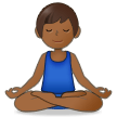 How Man in Lotus Position: Medium-Dark Skin Tone emoji looks on Samsung.