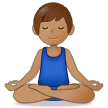 How Man in Lotus Position: Medium Skin Tone emoji looks on Samsung.