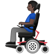 A quoi ressemblent les emoji Homme en fauteuil motorisé: peau foncée sur Samsung.