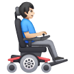 How Man in Motorized Wheelchair Facing Right: Light Skin Tone emoji looks on Samsung.