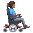 How Man in Motorized Wheelchair Facing Right: Medium-Dark Skin Tone emoji looks on Samsung.