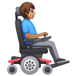 How Man in Motorized Wheelchair Facing Right: Medium Skin Tone emoji looks on Samsung.