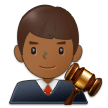 How Man Judge: Medium-Dark Skin Tone emoji looks on Samsung.