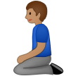 How Man Kneeling: Medium Skin Tone emoji looks on Samsung.