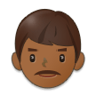 How Man: Medium-Dark Skin Tone emoji looks on Samsung.