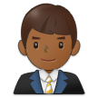 How Man Office Worker: Medium-Dark Skin Tone emoji looks on Samsung.