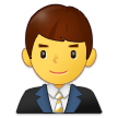 How Man Office Worker emoji looks on Samsung.