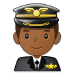 How Man Pilot: Medium-Dark Skin Tone emoji looks on Samsung.