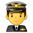 How Man Pilot emoji looks on Samsung.