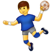 How Man Playing Handball emoji looks on Samsung.