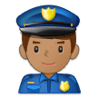 How Man Police Officer: Medium Skin Tone emoji looks on Samsung.