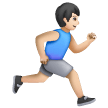 How Man Running Facing Right: Light Skin Tone emoji looks on Samsung.