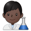 How Man Scientist: Dark Skin Tone emoji looks on Samsung.