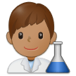 How Man Scientist: Medium Skin Tone emoji looks on Samsung.