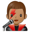 How Man Singer: Medium Skin Tone emoji looks on Samsung.