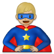 Wie Superheld: mittelhelle Hautfarbe Emoji auf Samsung aussieht.