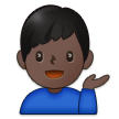 How Man Tipping Hand: Dark Skin Tone emoji looks on Samsung.