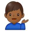 How Man Tipping Hand: Medium-Dark Skin Tone emoji looks on Samsung.