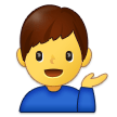 How Man Tipping Hand emoji looks on Samsung.