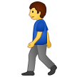 How Man Walking emoji looks on Samsung.