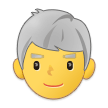 How Man: White Hair emoji looks on Samsung.