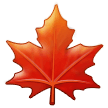 How Maple Leaf emoji looks on Samsung.