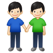 How Men Holding Hands: Light Skin Tone emoji looks on Samsung.