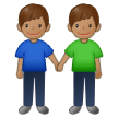 How Men Holding Hands: Medium Skin Tone emoji looks on Samsung.