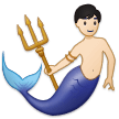 How Merman: Light Skin Tone emoji looks on Samsung.