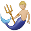 A quoi ressemblent les emoji Triton: peau moyennement claire sur Samsung.