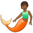 Come Sirena: carnagione abbastanza scura emoji appare su Samsung.