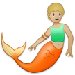 Wie Wassermensch: mittelhelle Hautfarbe Emoji auf Samsung aussieht.