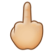 How Middle Finger: Medium-Light Skin Tone emoji looks on Samsung.