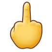 A quoi ressemblent les emoji Doigt d’honneur sur Samsung.