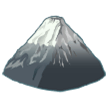 Bagaimana emoji Gunung fuji kelihatan di Samsung.