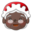 How Mrs. Claus: Dark Skin Tone emoji looks on Samsung.